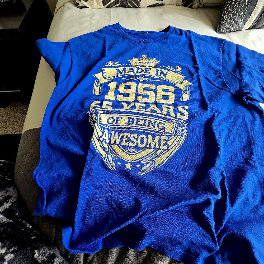 Blue Graphic Tee - 1956 Awesome Design - Picture 1 of 3